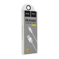 Кабель Lightning HOCO. Khaki X6 БЕЛ
