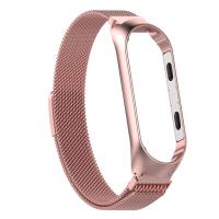 Ремешок металлический для фитнес браслета Xiaomi Mi Band 3 Rosegold