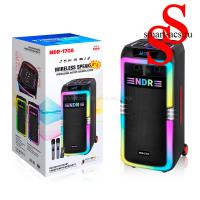  1. Портативная Bluetooth колонка DR-1708 с подсветкой
 2. Колонка DR-1708 мощность 80 Вт для дома и улицы
 3. Беспроводная колонка DR-1708 с двумя микрофонами для караоке
 4. Колонка DR-1708 с RGB подсветкой и аккумулятором 5500 mAh
 5. Портативная акустическая система DR-1708 с TWS подключением
 6. Колонка DR-1708 с FM-радио, USB и TF-картой
 7. Караоке колонка DR-1708 с пультом ДУ и микрофонами
