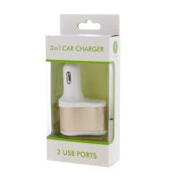 Переходник АЗУ на прикуриватель +2 USB
