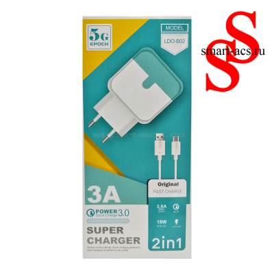 БЛОК СЗУ + КАБЕЛЬ Мicro usb 5G LDO-B02