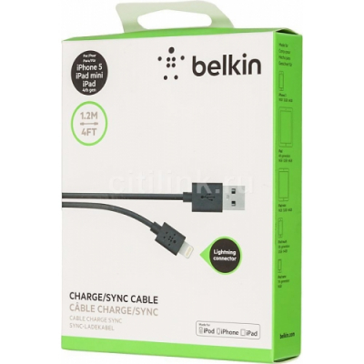 Кабель Belkin  для IPHONE 5 черный