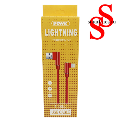 USB Data Кабель Lightning VONK (красный)