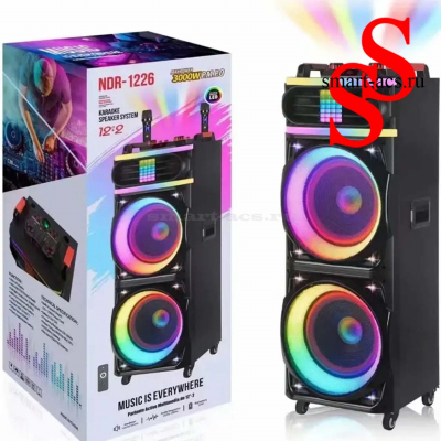  1. Портативная колонка NDR-1226 мощность 100W
 2. Акустическая система NDR-1226 с LED-подсветкой
 3. Колонка NDR-1226 с двумя 12-дюймовыми динамиками
 4. Караоке колонка NDR-1226 с беспроводным микрофоном
 5. Bluetooth колонка NDR-1226 для сцены и мероприятий
 6. Колонка NDR-1226 с аккумулятором 12 Ач
 7. Портативная колонка NDR-1226 чёрного цвета