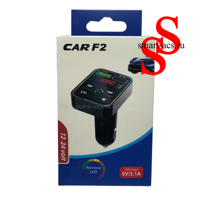 CAR F2 — Автомобильный FM-трансмиттер с Bluetooth, PD Type-C и быстрым зарядом