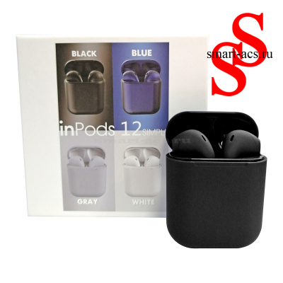Беспроводные наушники INPODS 12 SIMPLE BLACK МАТОВЫЕ