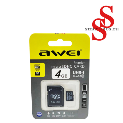 КАРТА ПАМЯТИ AWEI 4GB