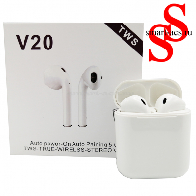 БЕСПРОВОДНЫЕ НАУШНИКИ ОПТОМ, НАУШНИКИ ОПТОМ, ДЕШЕВЫЕ АНАЛОГИ AirPods, наушники TWS , TWS V20