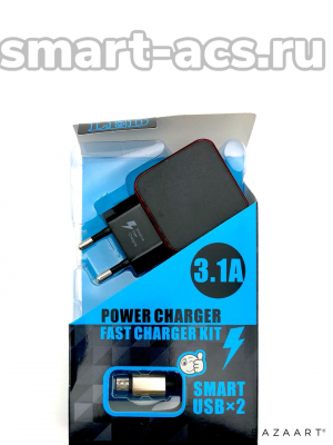 Сетевое зарядное устройство 3.1A micro