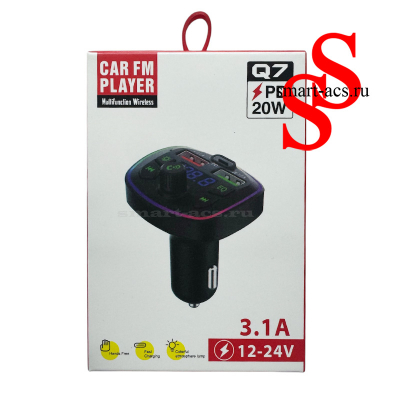 Aвтомобильный FM-модулятор Q7 BT Hands-free 20W