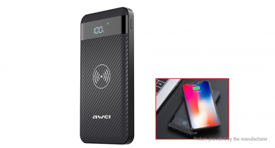 QI Индуктивный беспроводной блок питания AWEI P55K 2-в-1 на 10000 мАч