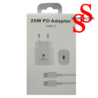 Сетевое зарядное устройство 25W PD ADAPTER (Type-C to Type-C)