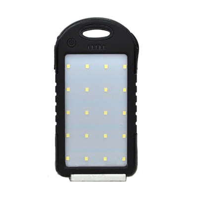Power Bank  30000mAh USB(1A) с солнечной батареей, индикатор заряда, фонарик