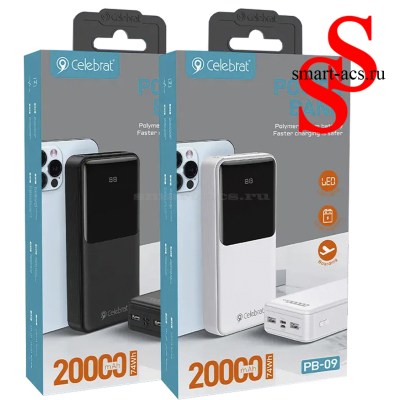 POWER BANK CELEBRAT PB-09 20000 mAh