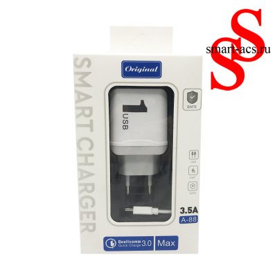 БЛОК СЗУ + КАБЕЛЬ Мicro usb ORIGINAL A-88