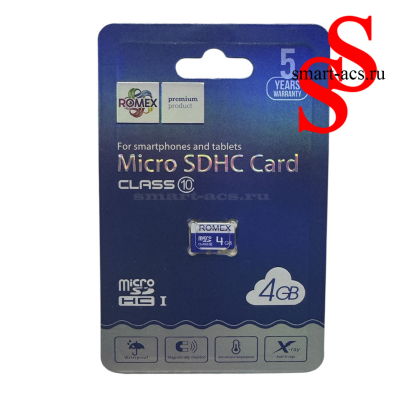 КАРТА ПАМЯТИ ROMEX 4GB